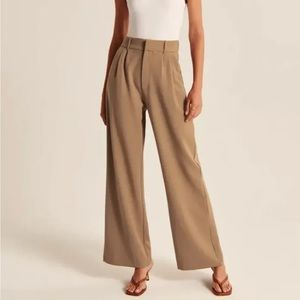 Pink Laura Effortless Tailored Wide Leg Pants